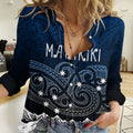 Peronsalised New Zealand Women Casual Shirt Matariki Maori Patterns - Gradient LT7