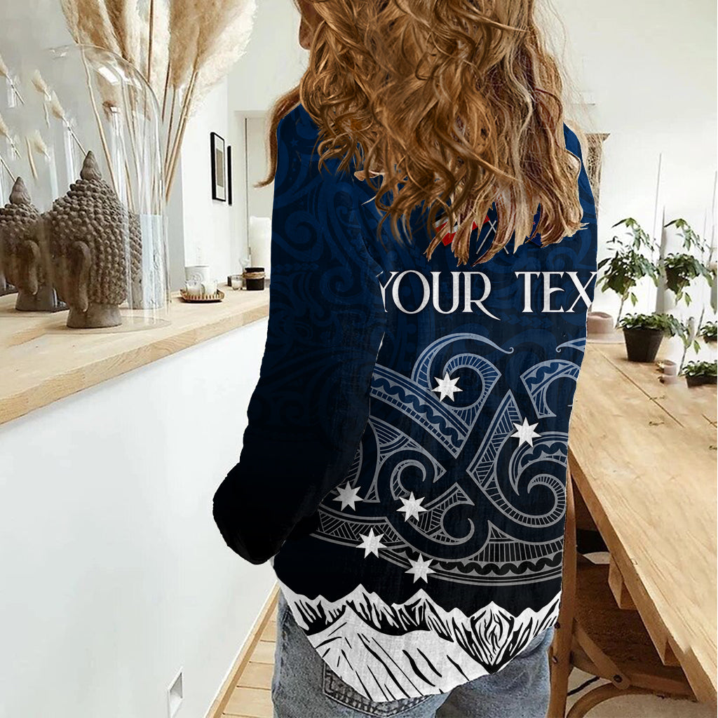 Peronsalised New Zealand Women Casual Shirt Matariki Maori Patterns - Gradient LT7