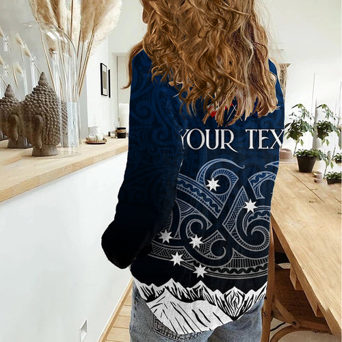 Peronsalised New Zealand Women Casual Shirt Matariki Maori Patterns - Gradient LT7