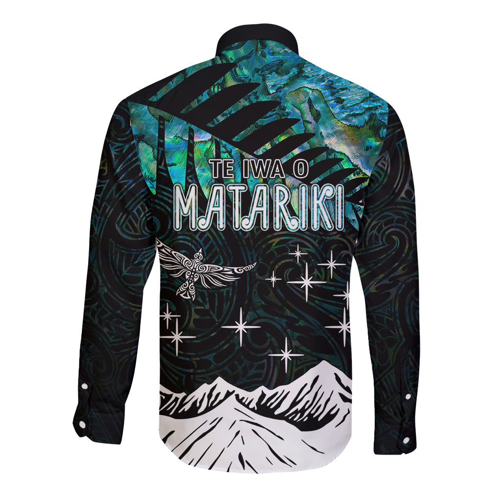 peronsalised-maori-new-year-long-sleeve-button-shirt-matariki-mix-paua-shell