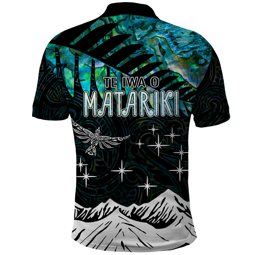 peronsalised-maori-new-year-polo-shirt-matariki-mix-paua-shell