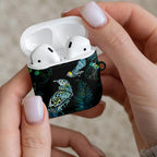 Aotearoa Maori Mahuru AirPods Case Spring Time - Paua Shell Green