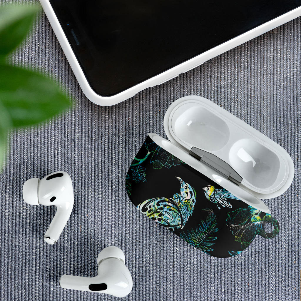 Aotearoa Maori Mahuru AirPods Case Spring Time - Paua Shell Green
