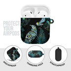 Aotearoa Maori Mahuru AirPods Case Spring Time - Paua Shell Green