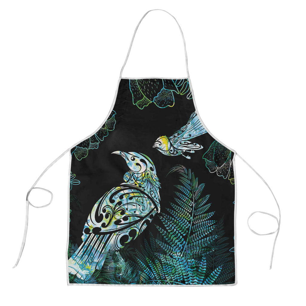 Aotearoa Maori Mahuru Apron Spring Time - Paua Shell Green