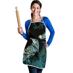 Aotearoa Maori Mahuru Apron Spring Time - Paua Shell Green