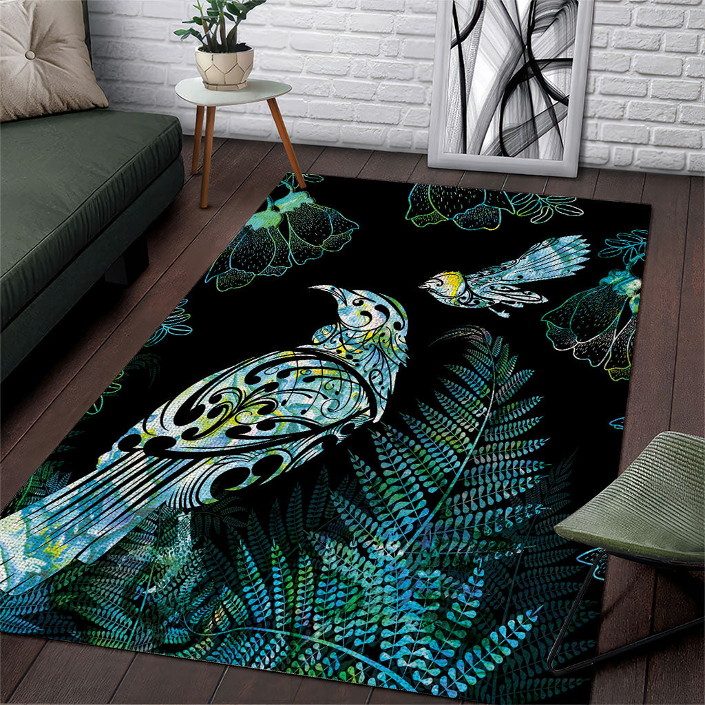 Aotearoa Maori Mahuru Area Rug Spring Time - Paua Shell Green
