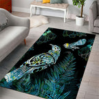 Aotearoa Maori Mahuru Area Rug Spring Time - Paua Shell Green