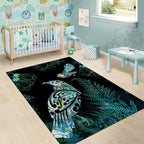 Aotearoa Maori Mahuru Area Rug Spring Time - Paua Shell Green