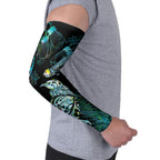 Aotearoa Maori Mahuru Arm Sleeves Spring Time - Paua Shell Green
