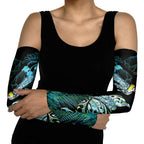 Aotearoa Maori Mahuru Arm Sleeves Spring Time - Paua Shell Green