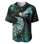 Aotearoa Maori Mahuru Baseball Jersey Spring Time - Paua Shell Green
