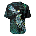 Aotearoa Maori Mahuru Baseball Jersey Spring Time - Paua Shell Green