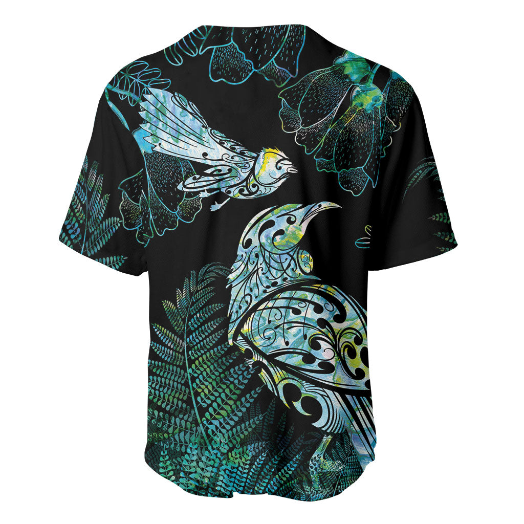 Aotearoa Maori Mahuru Baseball Jersey Spring Time - Paua Shell Green