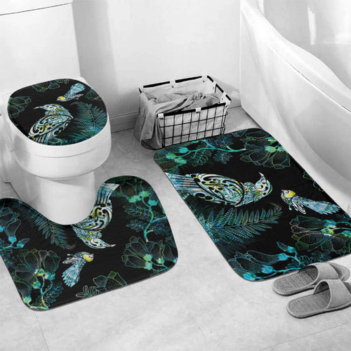 Aotearoa Maori Mahuru Bathroom Set Spring Time - Paua Shell Green