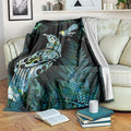 Aotearoa Maori Mahuru Blanket Spring Time - Paua Shell Green