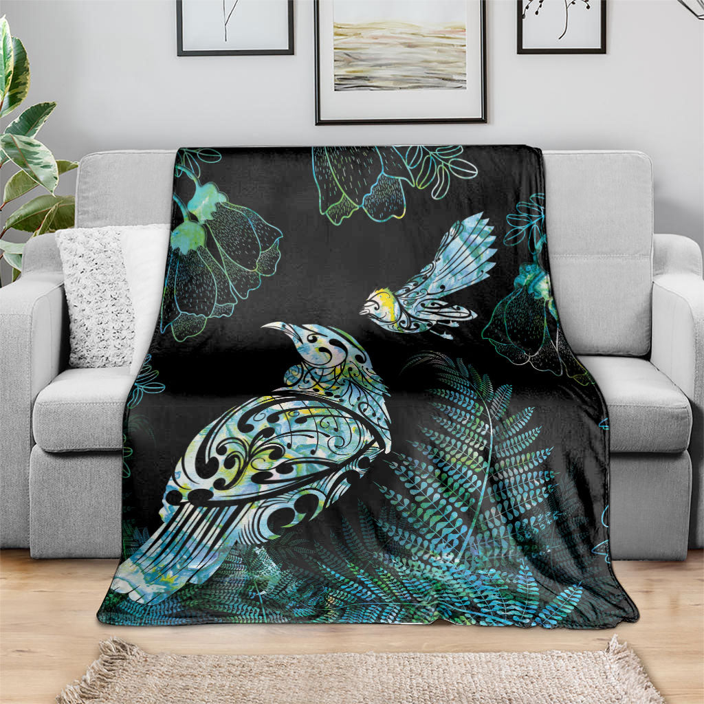 Aotearoa Maori Mahuru Blanket Spring Time - Paua Shell Green