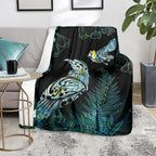 Aotearoa Maori Mahuru Blanket Spring Time - Paua Shell Green