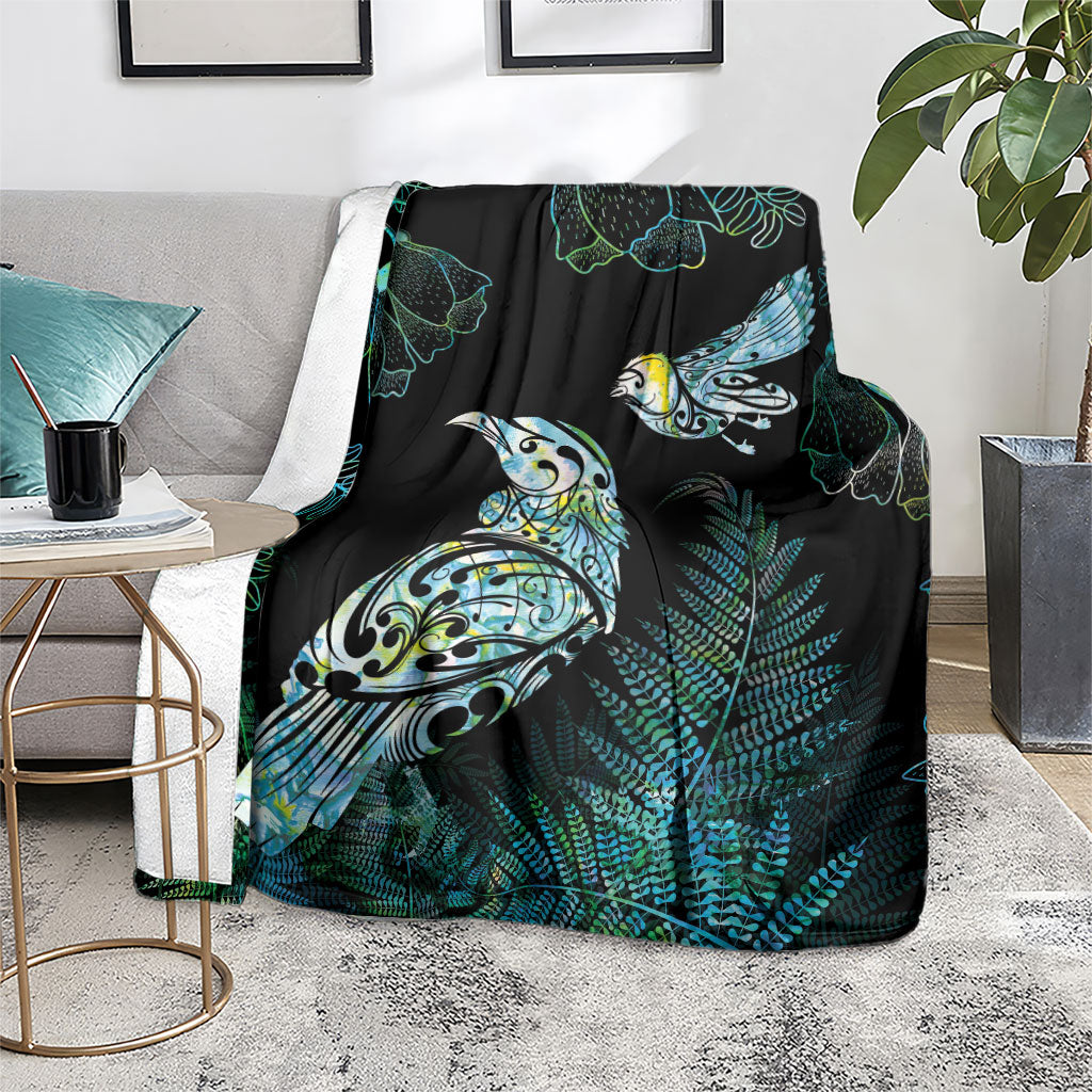 Aotearoa Maori Mahuru Blanket Spring Time - Paua Shell Green