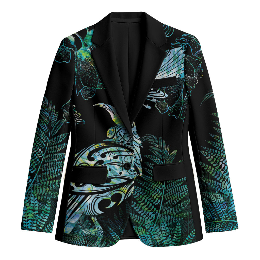 Aotearoa Maori Mahuru Blazer Spring Time - Paua Shell Green