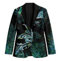 Aotearoa Maori Mahuru Blazer Spring Time - Paua Shell Green