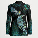 Aotearoa Maori Mahuru Blazer Spring Time - Paua Shell Green