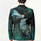 Aotearoa Maori Mahuru Blazer Spring Time - Paua Shell Green