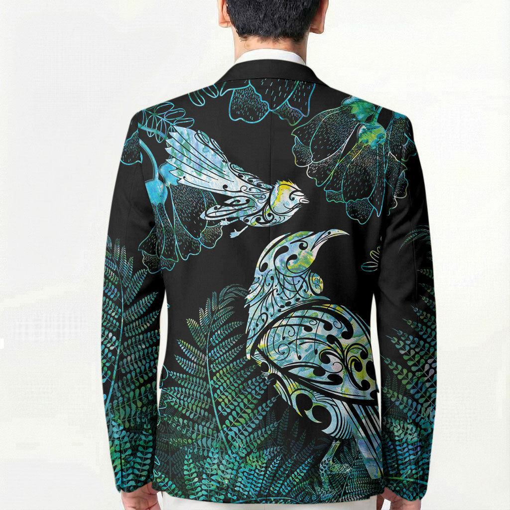 Aotearoa Maori Mahuru Blazer Spring Time - Paua Shell Green