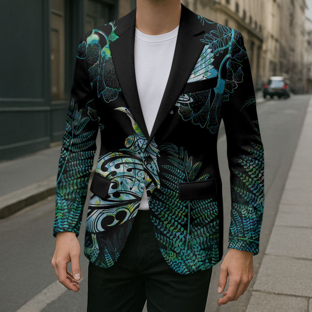 Aotearoa Maori Mahuru Blazer Spring Time - Paua Shell Green
