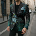 Aotearoa Maori Mahuru Blazer Spring Time - Paua Shell Green