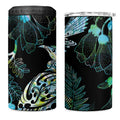 Aotearoa Maori Mahuru 4 in 1 Can Cooler Tumbler Spring Time - Paua Shell Green