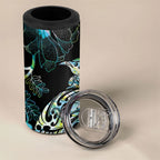 Aotearoa Maori Mahuru 4 in 1 Can Cooler Tumbler Spring Time - Paua Shell Green
