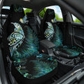 Aotearoa Maori Mahuru Car Seat Cover Spring Time - Paua Shell Green
