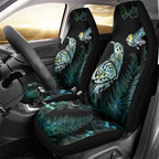 Aotearoa Maori Mahuru Car Seat Cover Spring Time - Paua Shell Green