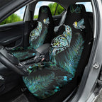 Aotearoa Maori Mahuru Car Seat Cover Spring Time - Paua Shell Green