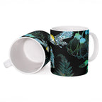 Aotearoa Maori Mahuru Ceramic Mug Spring Time - Paua Shell Green