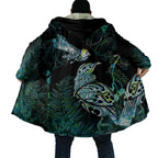 Aotearoa Maori Mahuru Cloak Spring Time - Paua Shell Green