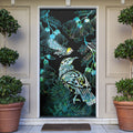 Aotearoa Maori Mahuru Door Cover Spring Time - Paua Shell Green