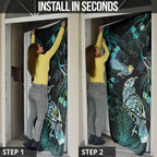 Aotearoa Maori Mahuru Door Cover Spring Time - Paua Shell Green