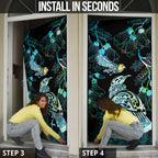 Aotearoa Maori Mahuru Door Cover Spring Time - Paua Shell Green