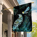 Aotearoa Maori Mahuru Garden Flag Spring Time - Paua Shell Green