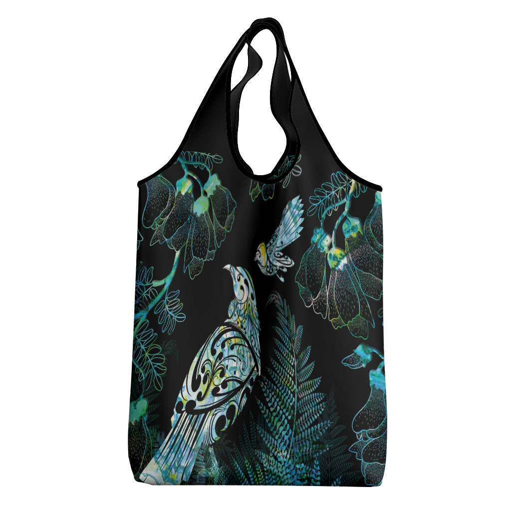 Aotearoa Maori Mahuru Grocery Bag Spring Time - Paua Shell Green
