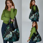 Aotearoa Maori Mahuru Grocery Bag Spring Time - Paua Shell Green