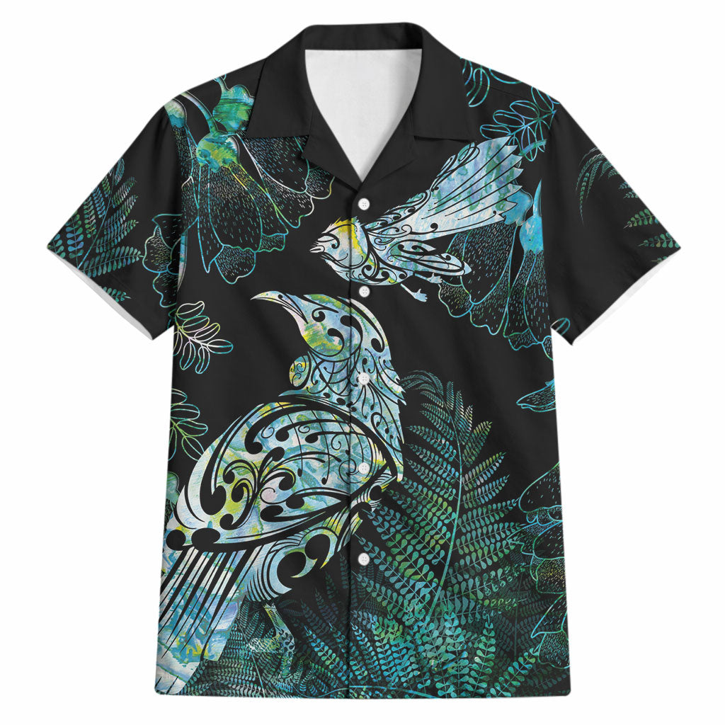 Aotearoa Maori Mahuru Hawaiian Shirt Spring Time - Paua Shell Green