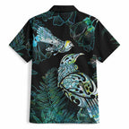 Aotearoa Maori Mahuru Hawaiian Shirt Spring Time - Paua Shell Green