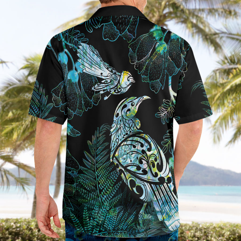 Aotearoa Maori Mahuru Hawaiian Shirt Spring Time - Paua Shell Green