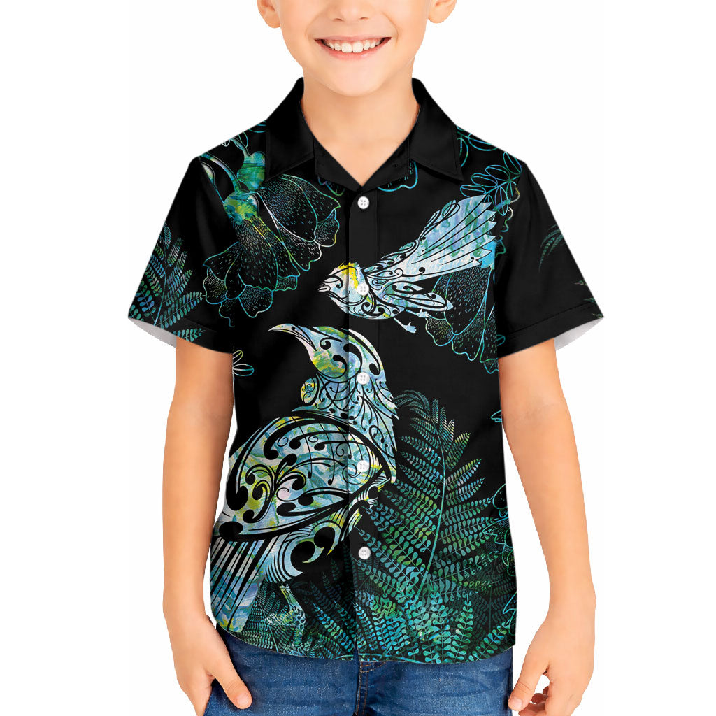Aotearoa Maori Mahuru Hawaiian Shirt Spring Time - Paua Shell Green