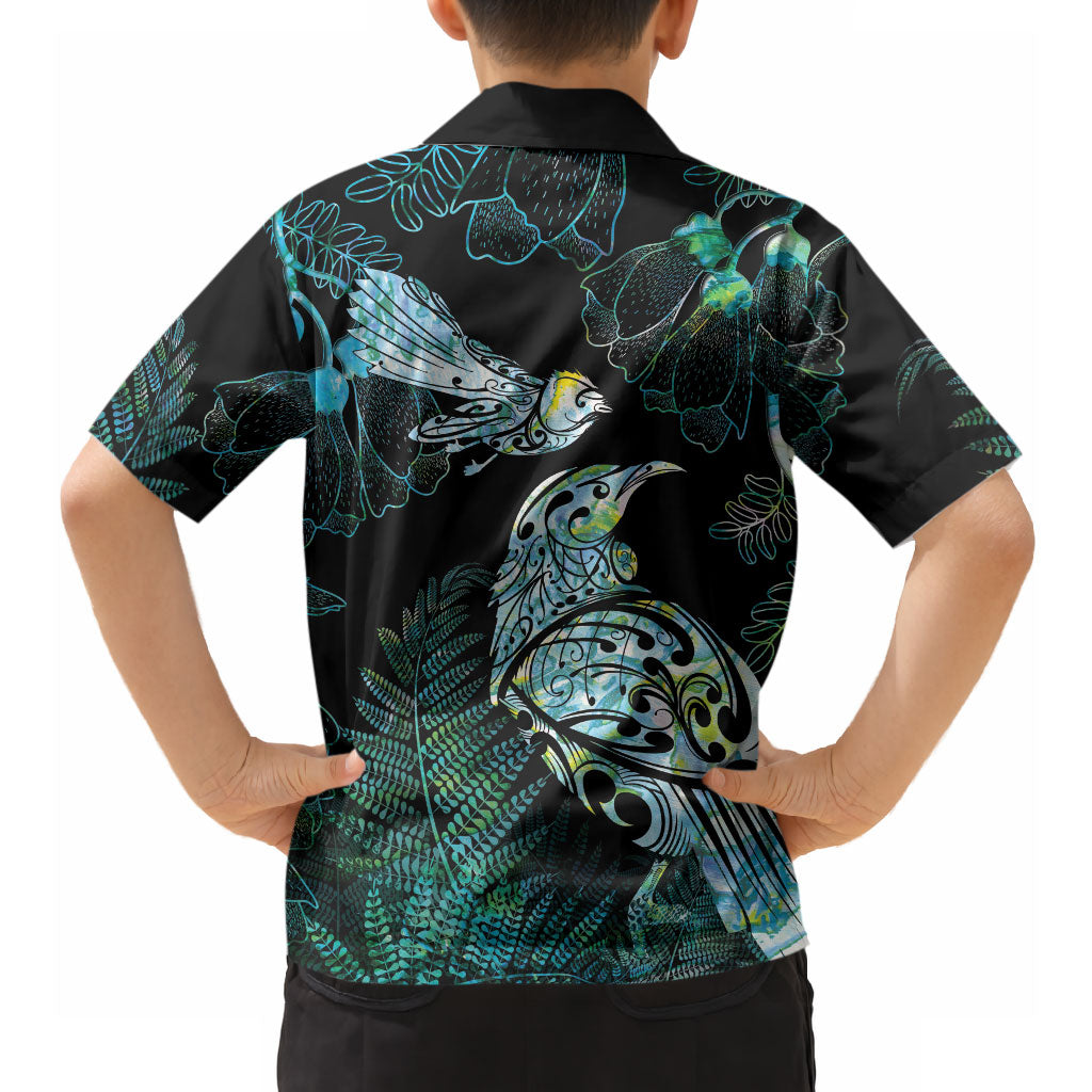 Aotearoa Maori Mahuru Hawaiian Shirt Spring Time - Paua Shell Green