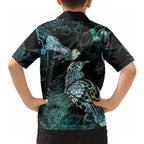 Aotearoa Maori Mahuru Hawaiian Shirt Spring Time - Paua Shell Green