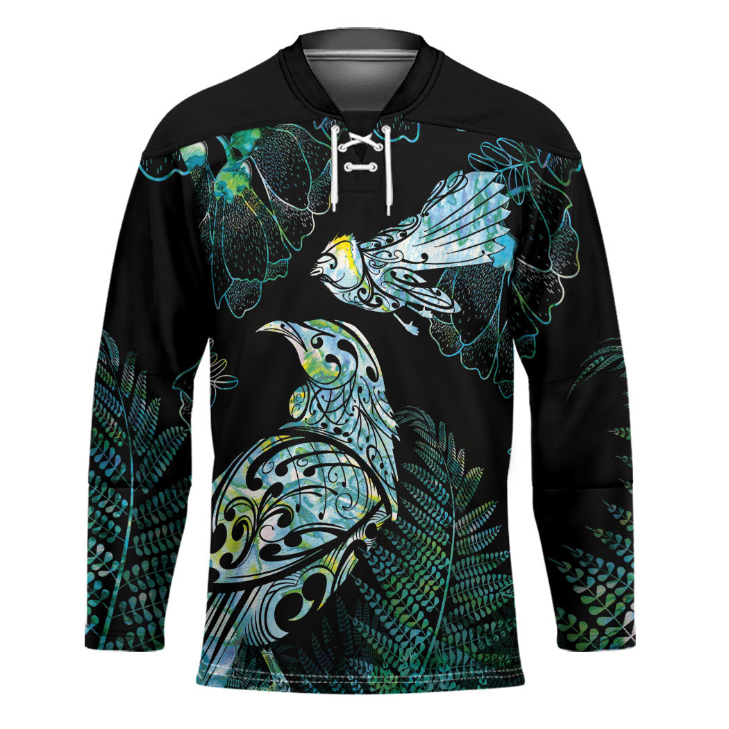 Aotearoa Maori Mahuru Hockey Jersey Spring Time - Paua Shell Green